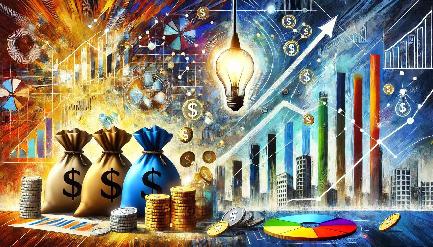 Tion Of Economic Benefits Featuring Elements Like Money Bags Coins Graphs Showing Growth And A Light Bulb Symbolizing Ideas. 20240704 1502