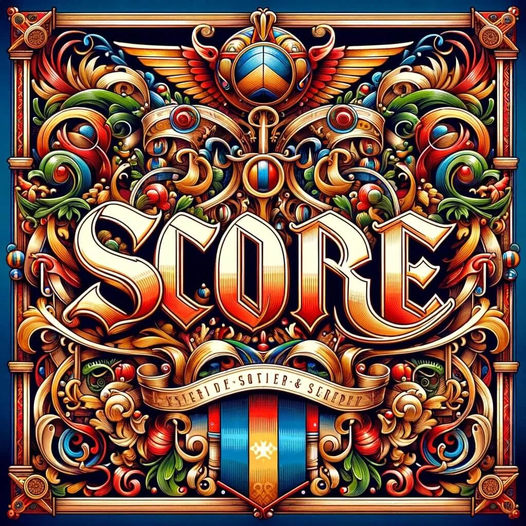 Stration Titled Score In A Medieval European Style Using The Same Vibrant Colors And Detailed Medieval Art Element 20240816