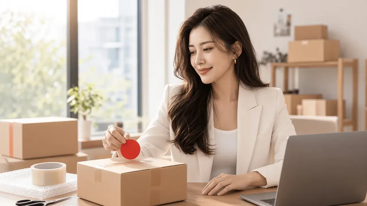 女性整理倉庫庫存,對應「建立貨號後要檢查什麼?」