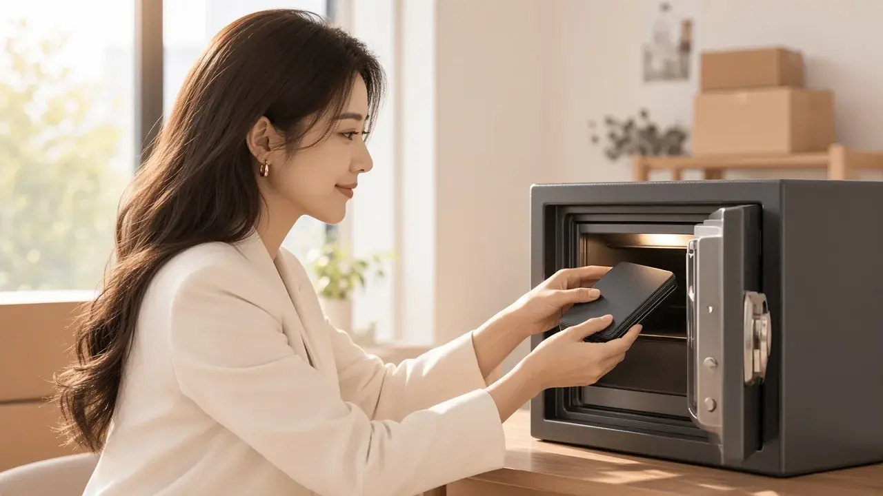 女性確認風險與合約，對應「送出檢舉前的資料清單」