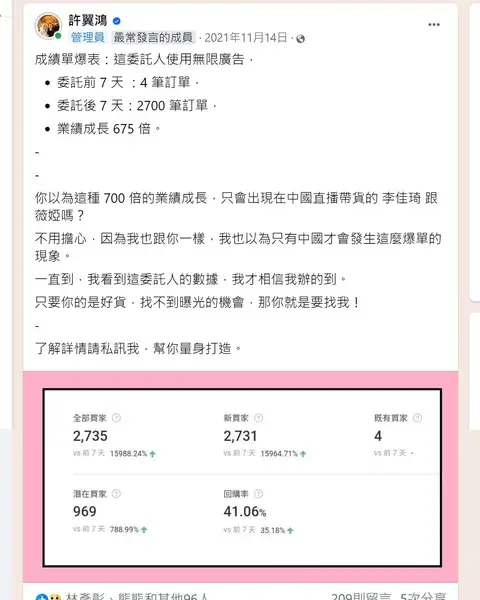 成績單 1：委託 7 天，訂單從 4 筆變 2,700+ 筆