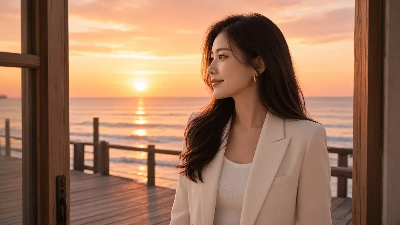 女性在日常生活中工作，對應「綜合以上邏輯，我就想到說：」
