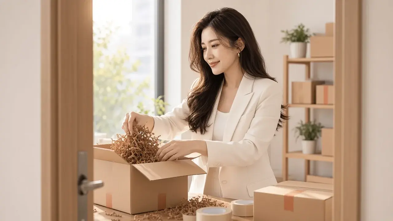 女性處理包裹出貨，對應「詢問很多可能代表什麼？」